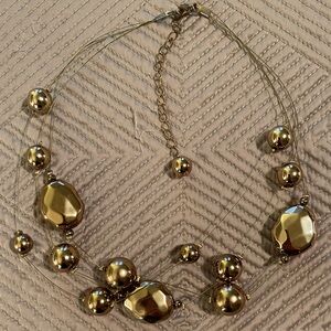 Elegant Gold Beaded Necklace
